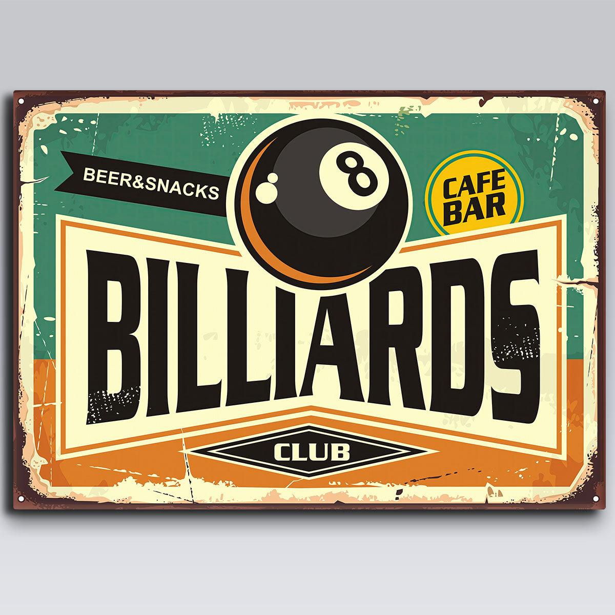 Rustic Billiards Club Sign