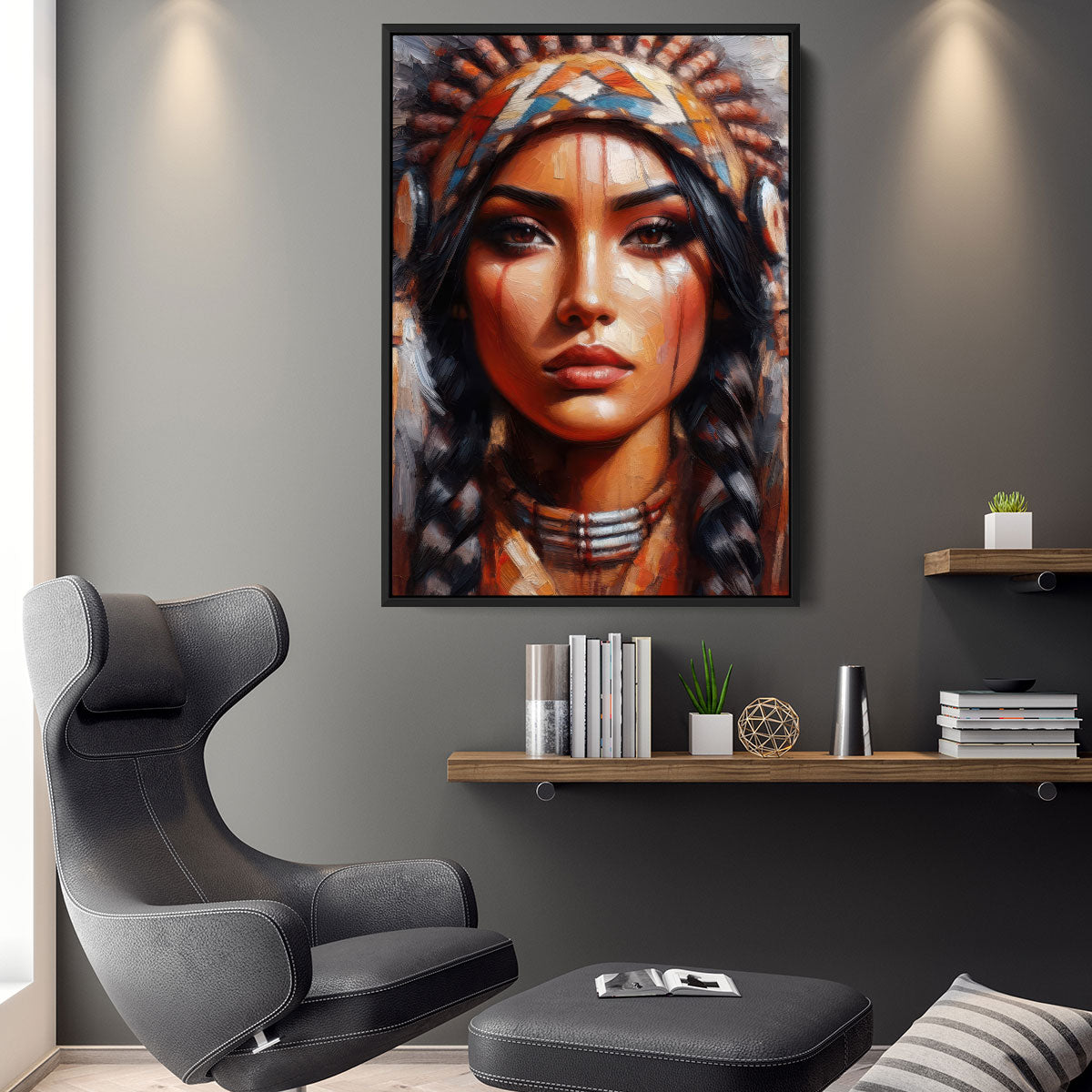 Native Woman Painting