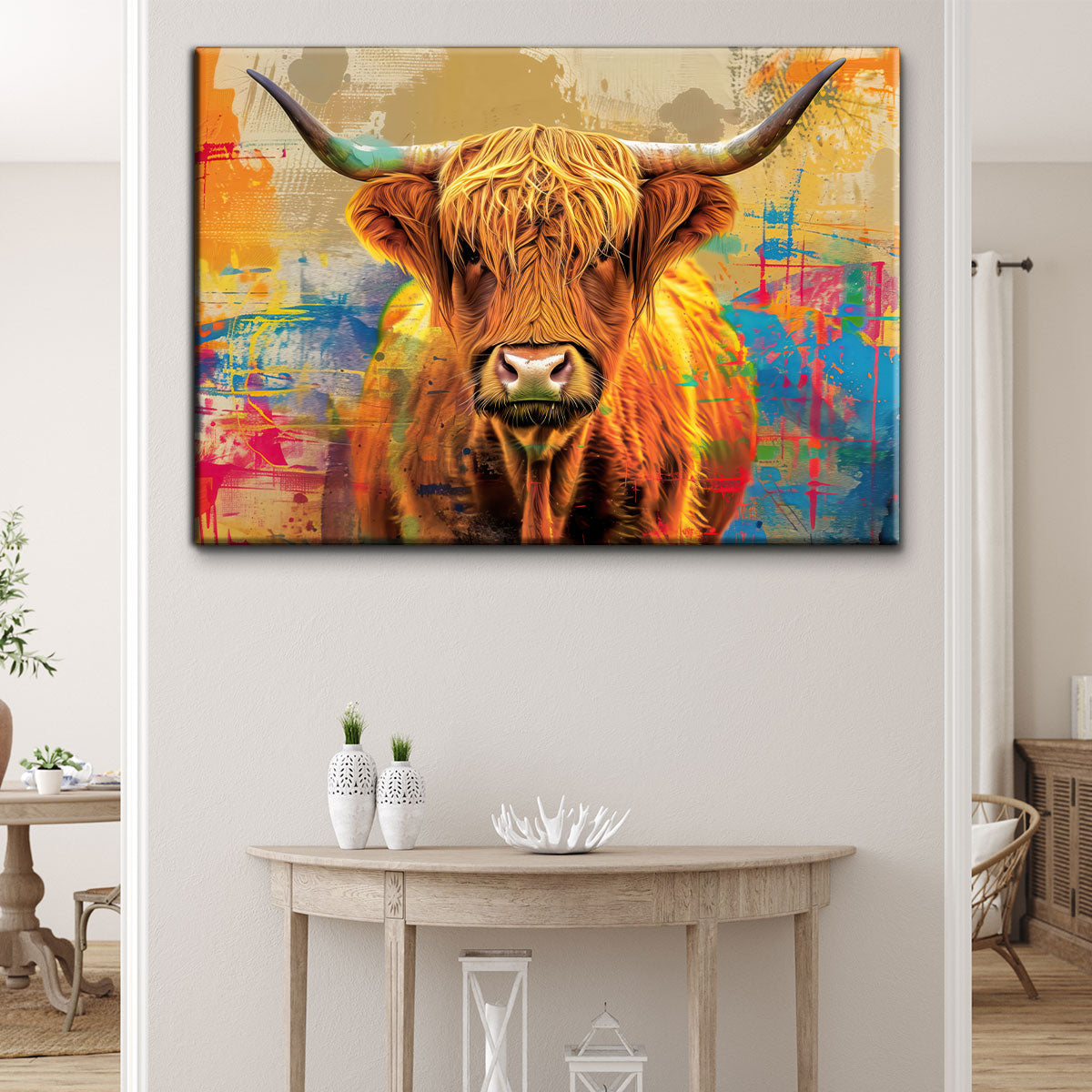 Abstract Highland Cow