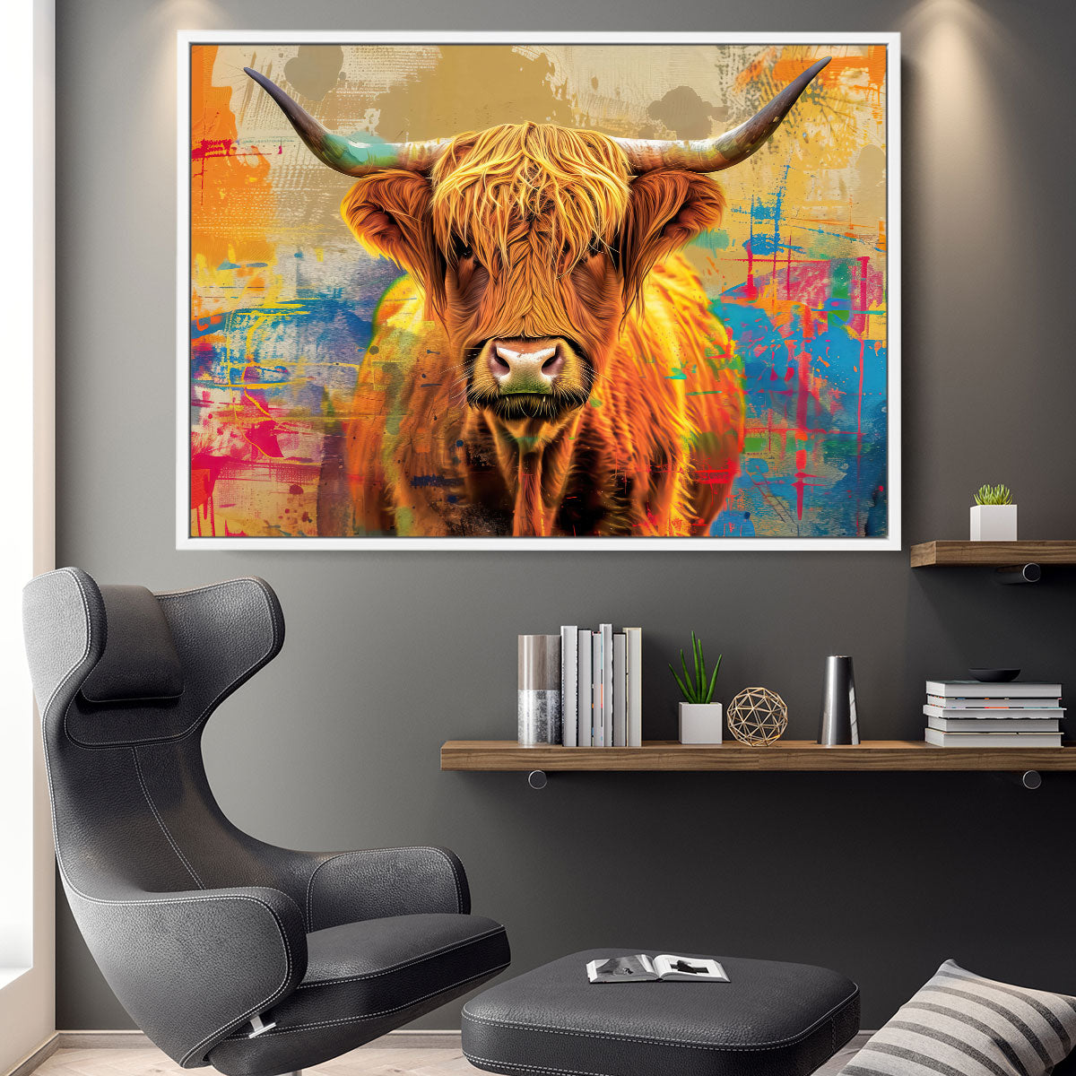 Abstract Highland Cow