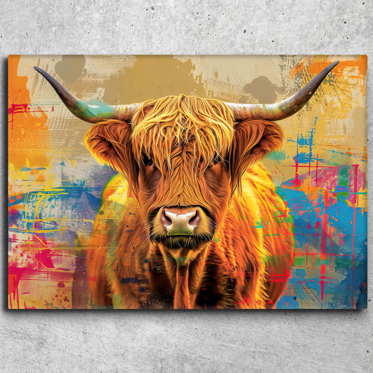 Abstract Highland Cow