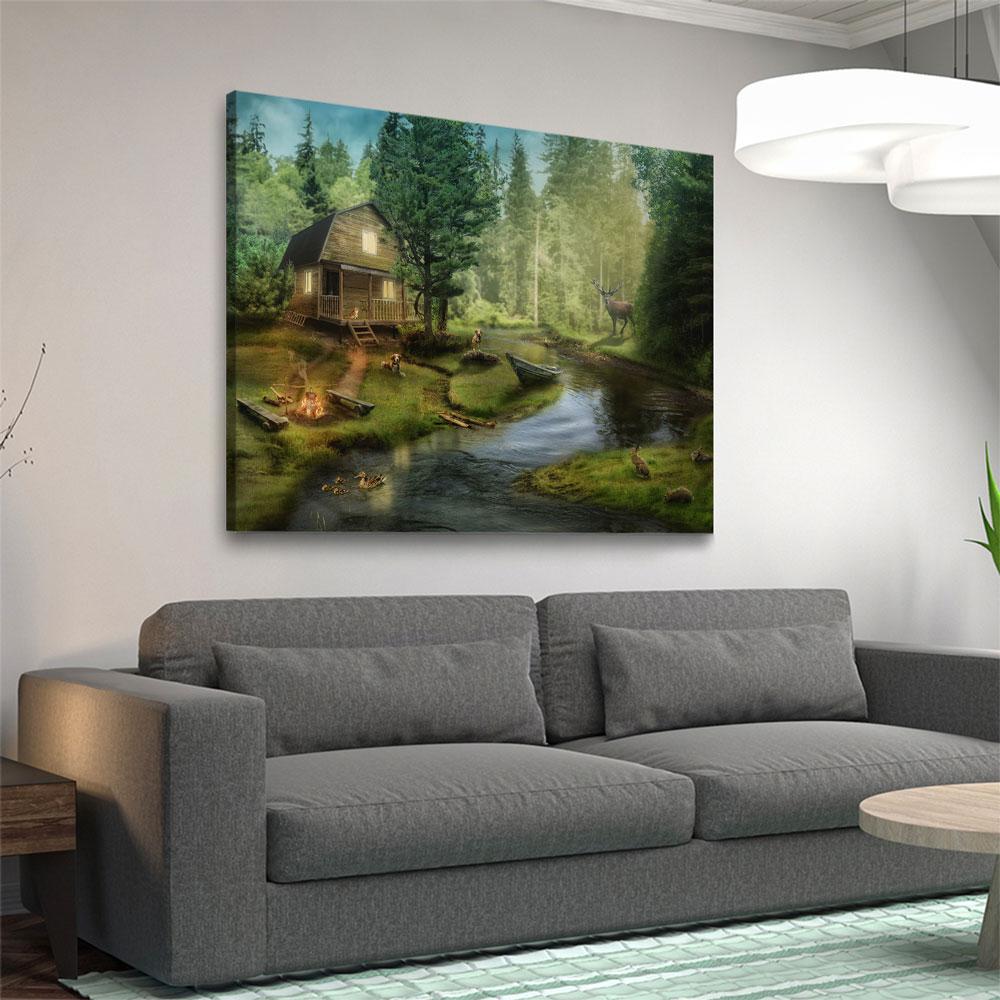 Beside The Creek - Amazing Canvas Prints