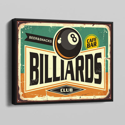 Rustic Billiards Club Sign