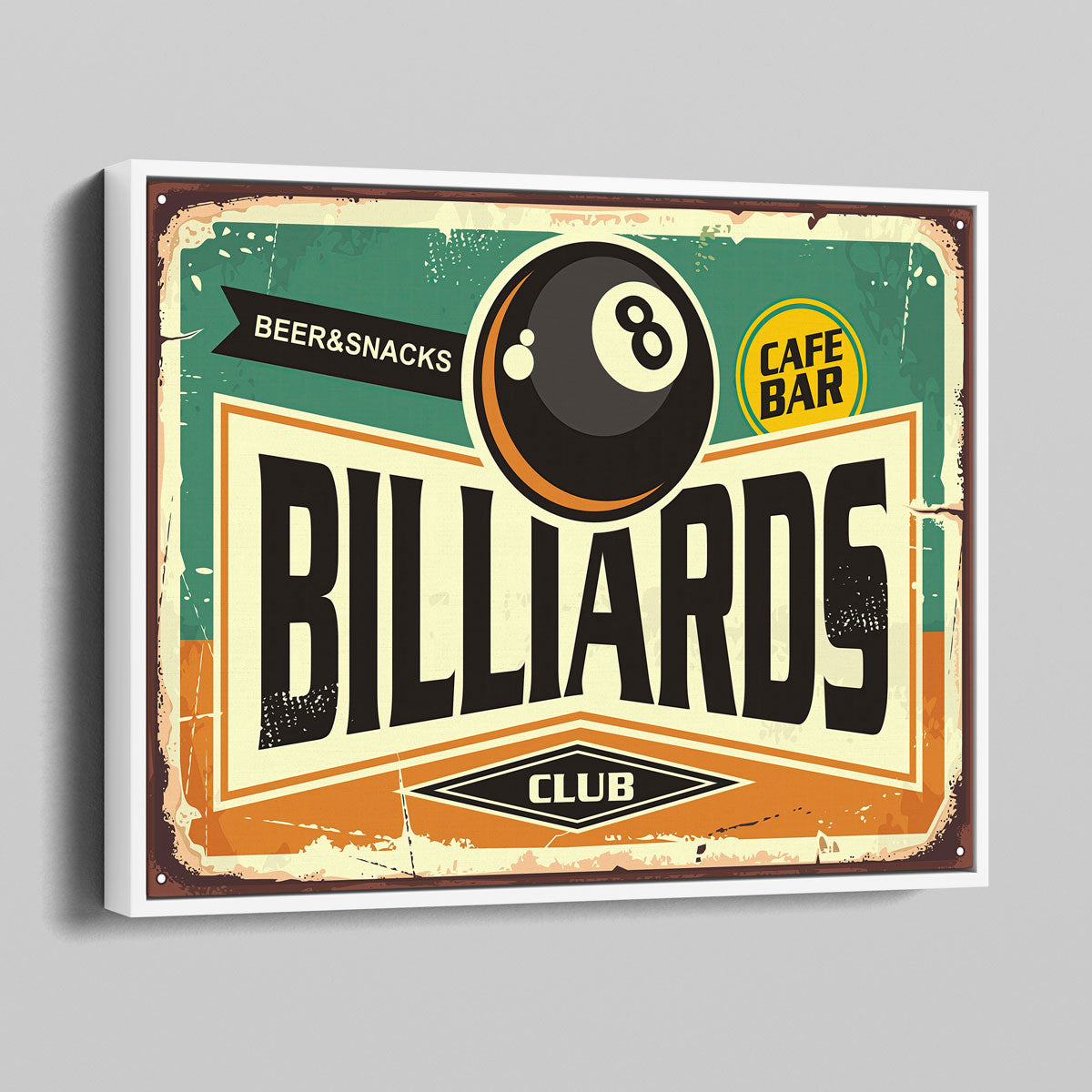 Rustic Billiards Club Sign