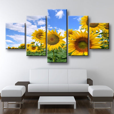 Blooming Sunflower Field - Amazing Canvas Prints