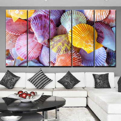 Colorful Scallop Seashells - Amazing Canvas Prints