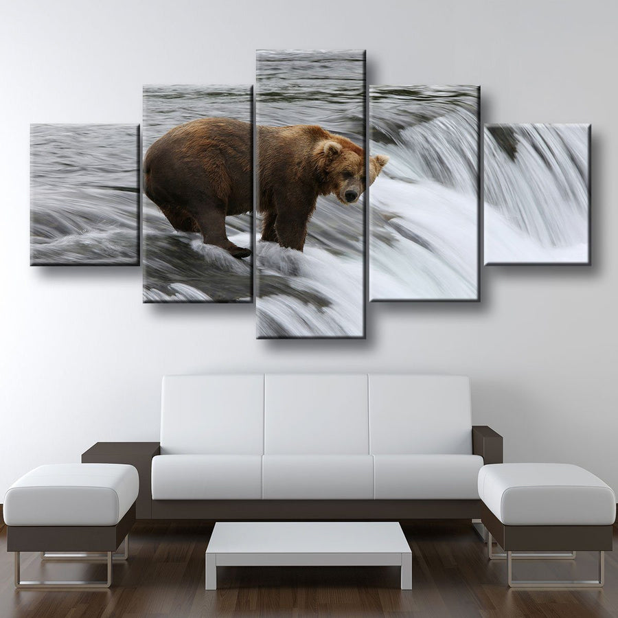 Fishing Grizzly Bear - Amazing Canvas Prints