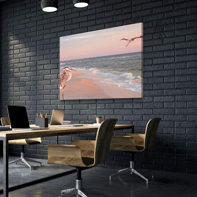 Great Blue Herons on the Beach - Amazing Canvas Prints