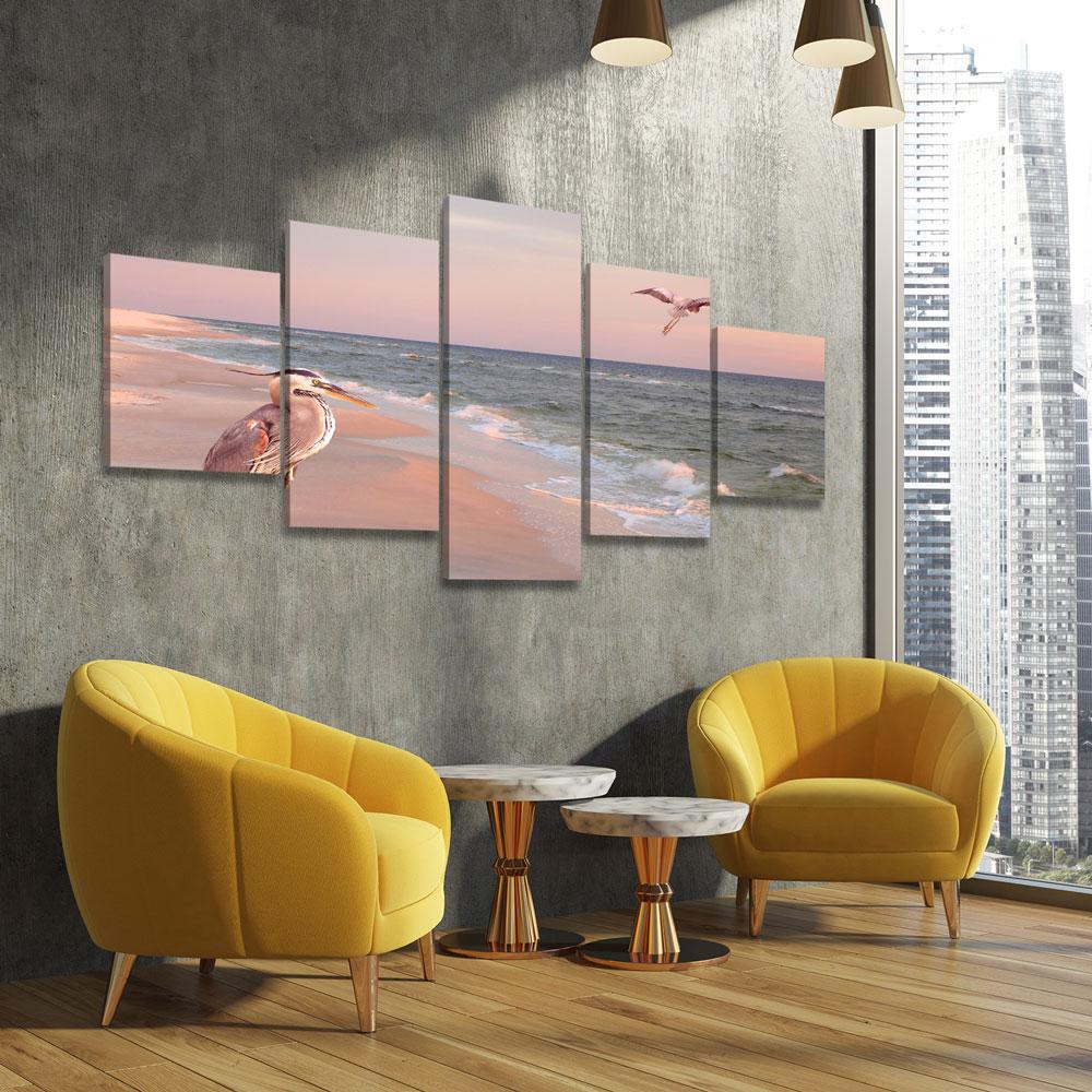 Great Blue Herons on the Beach - Amazing Canvas Prints