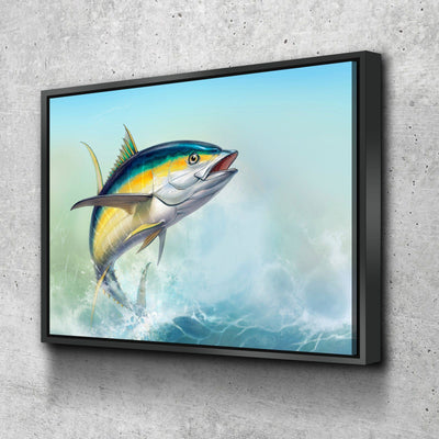 Jumping Yellowfin Tuna - Amazing Canvas Prints