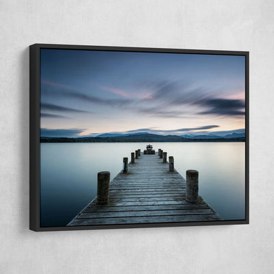 Lake Pier At Dusk - Amazing Canvas Prints