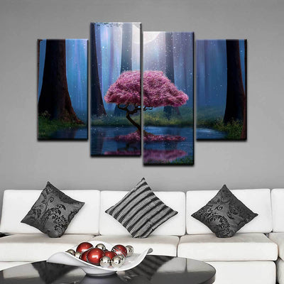 Moonlit Purple Tree - Amazing Canvas Prints