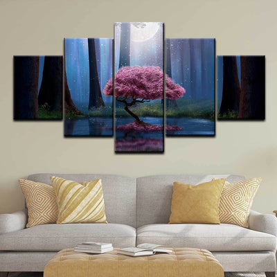 Moonlit Purple Tree - Amazing Canvas Prints
