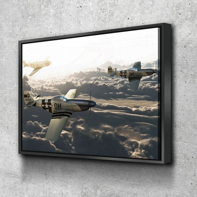 P51`s Above The Clouds - Amazing Canvas Prints