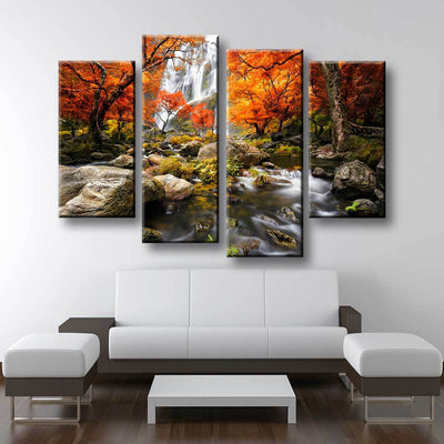 Autumn Waterfalls - Amazing Canvas Prints