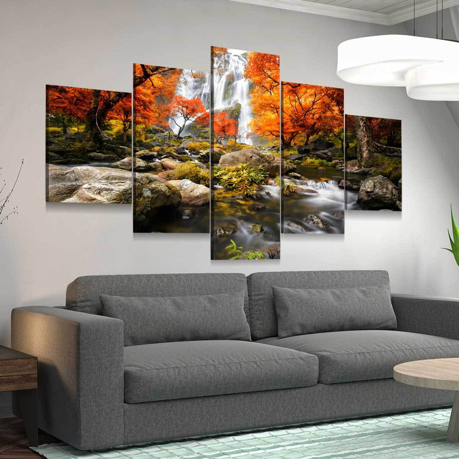 Autumn Waterfalls - Amazing Canvas Prints