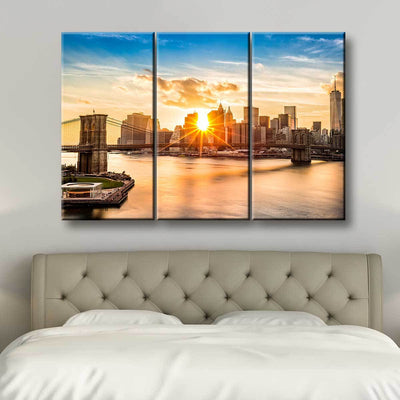Brooklyn Bridge Sunset - Amazing Canvas Prints