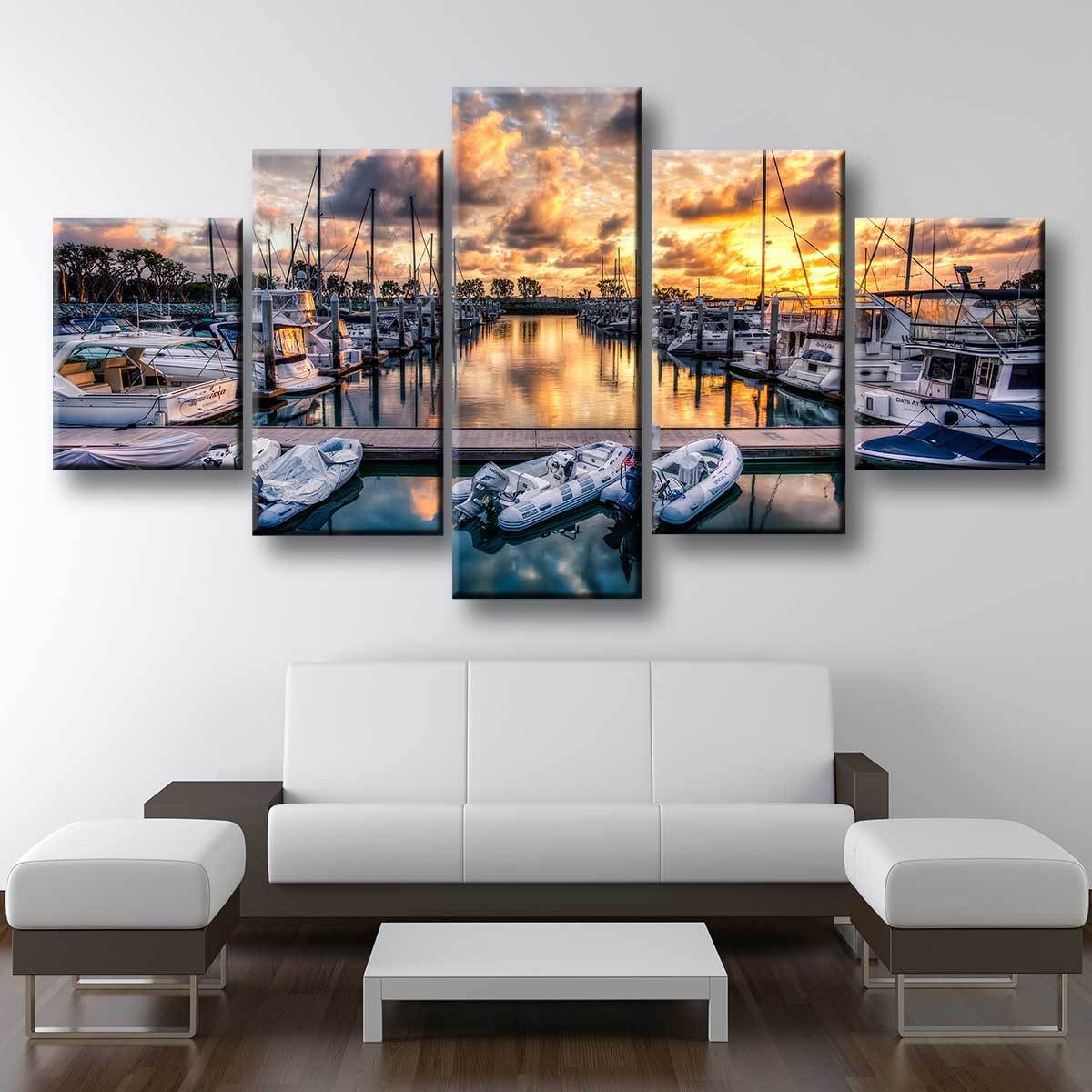 Boat Marina - Amazing Canvas Prints