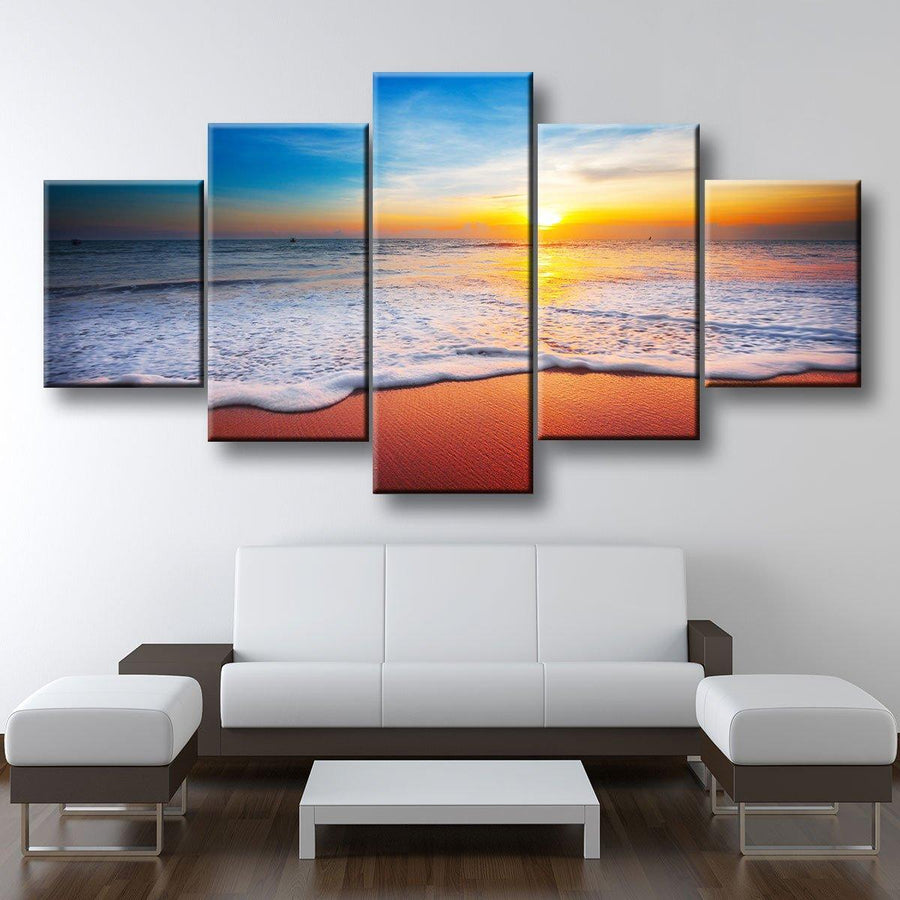 Golden Beach Sunset - Amazing Canvas Prints