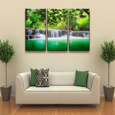 Green Tropical Waterfall - Amazing Canvas Prints