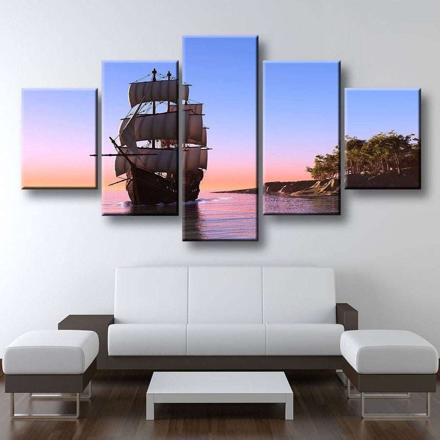 Sailing At Sunrise - Amazing Canvas Prints