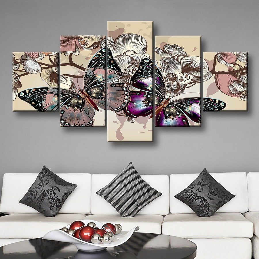 Two Butterflies Painting - Amazing Canvas Prints