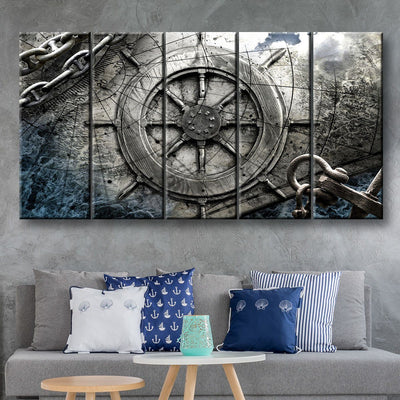 Vintage Nautical Collage V3 - Amazing Canvas Prints