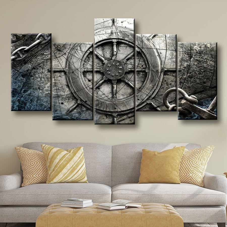 Vintage Nautical Collage V3 - Amazing Canvas Prints