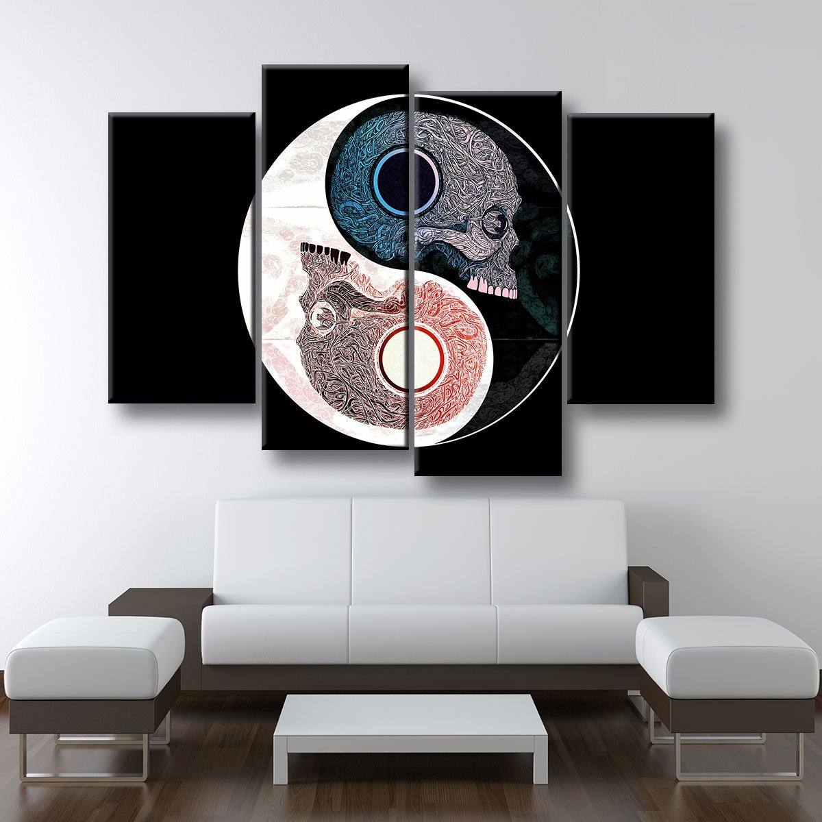 Yin Yang Skull - Amazing Canvas Prints