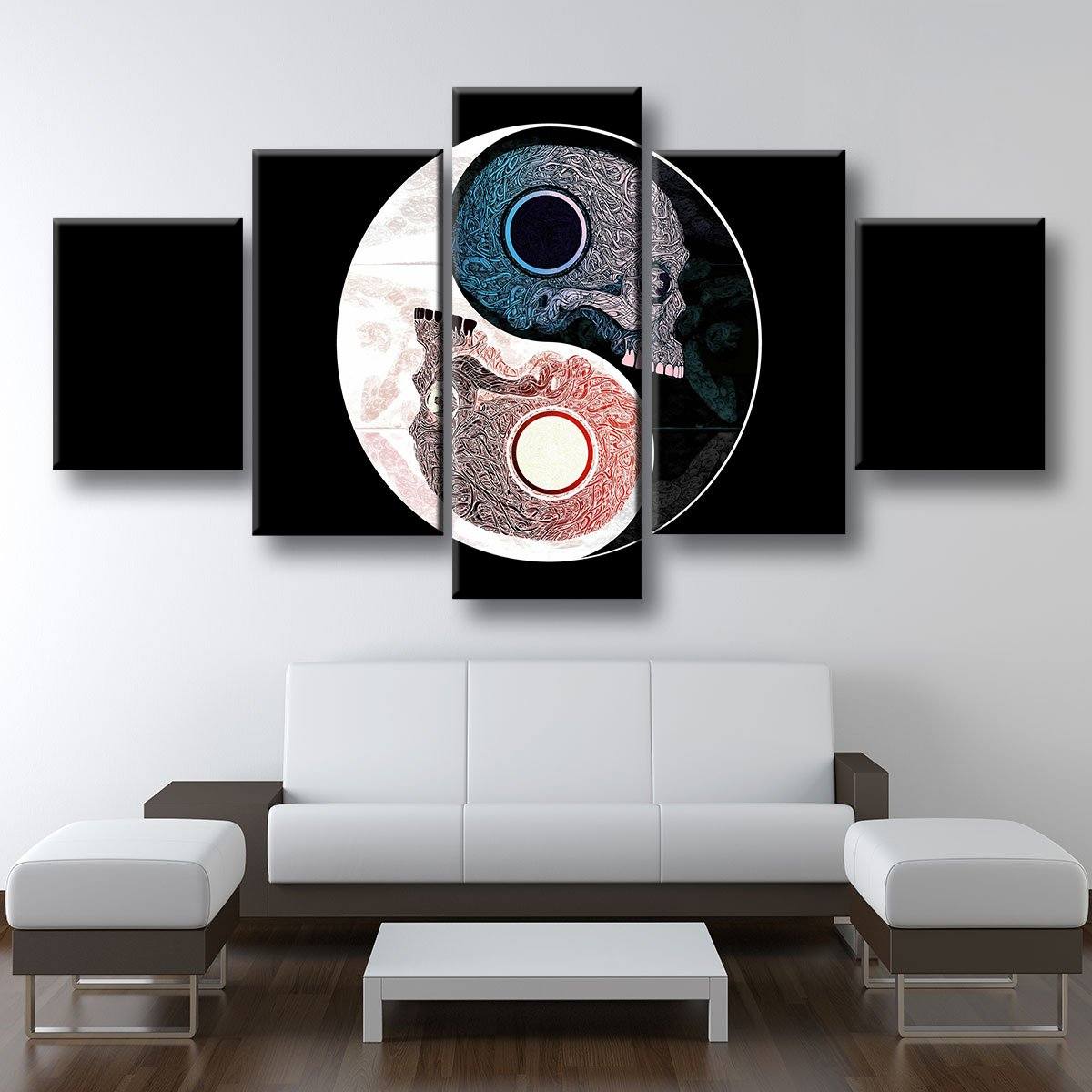 Yin Yang Skull - Amazing Canvas Prints