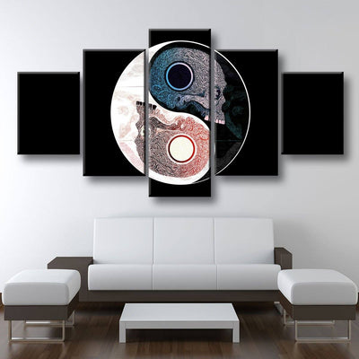 Yin Yang Skull - Amazing Canvas Prints