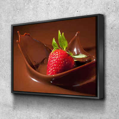 Strawberry Chocolate Splash - Amazing Canvas Prints