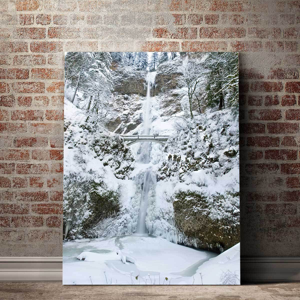 Winter Time At Multnomah Falls